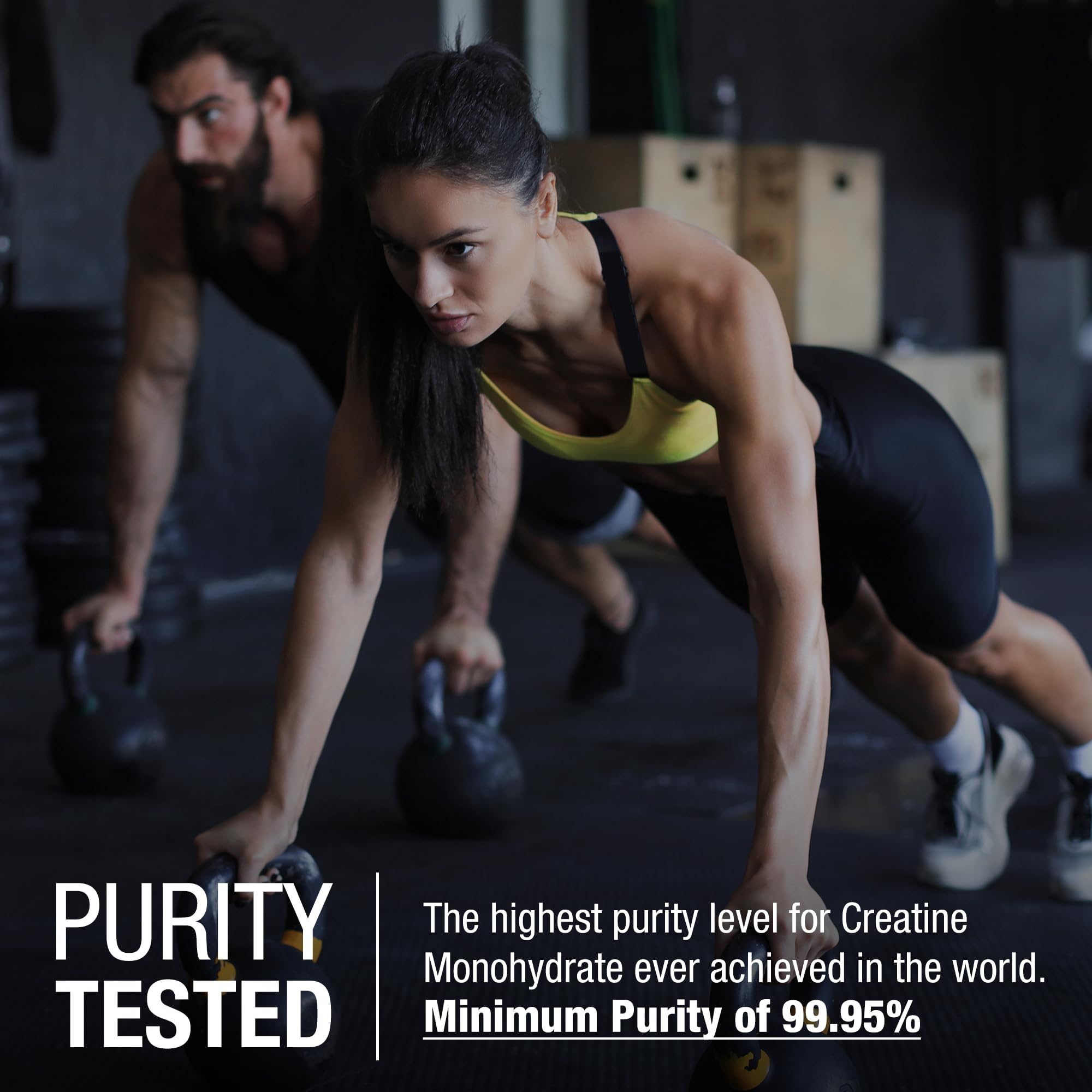 German Creatine Monohydrate 315g on gym equipment