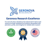 Geronova Research Alpha Lipoic Acid Liquid Supplement 99mg on a kitchen counter