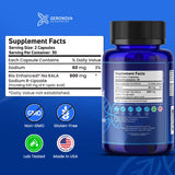 Geronova Research R-Lipoic Acid Capsules 600mg side view