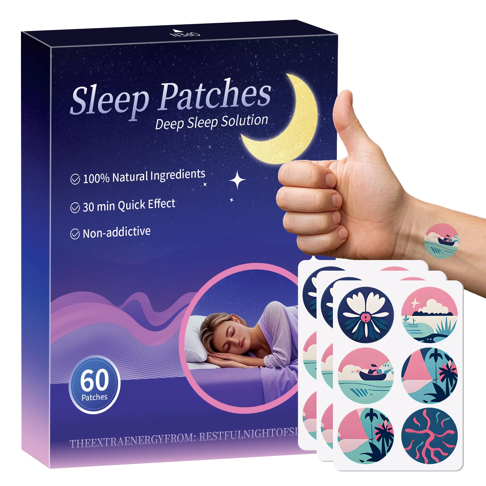 Gethorey Sleep Patches 60 Pack front view