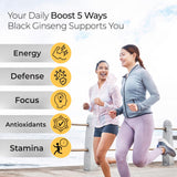 GeumHeuk Korean Black Ginseng 100% Pure supplement with ginseng roots