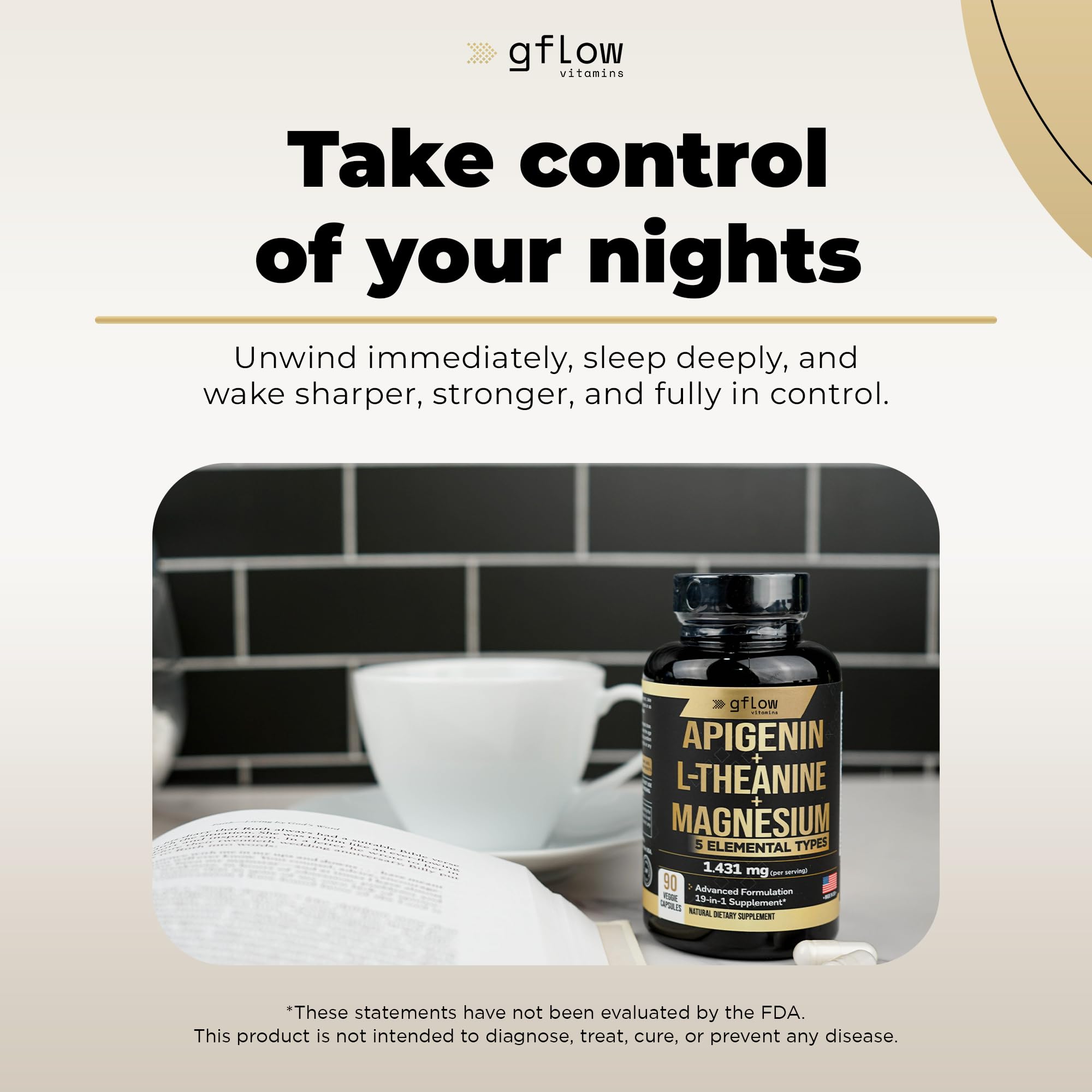 gflow vitamins Apigenin Supplement with other wellness products