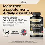 gflow vitamins Ashwagandha bottle with 120 capsules