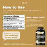 gflow vitamins Ashwagandha capsules in hand