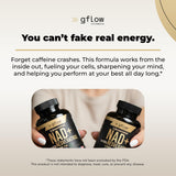 gflow vitamins Liposomal NAD+ with Trans-Resveratrol capsule close-up