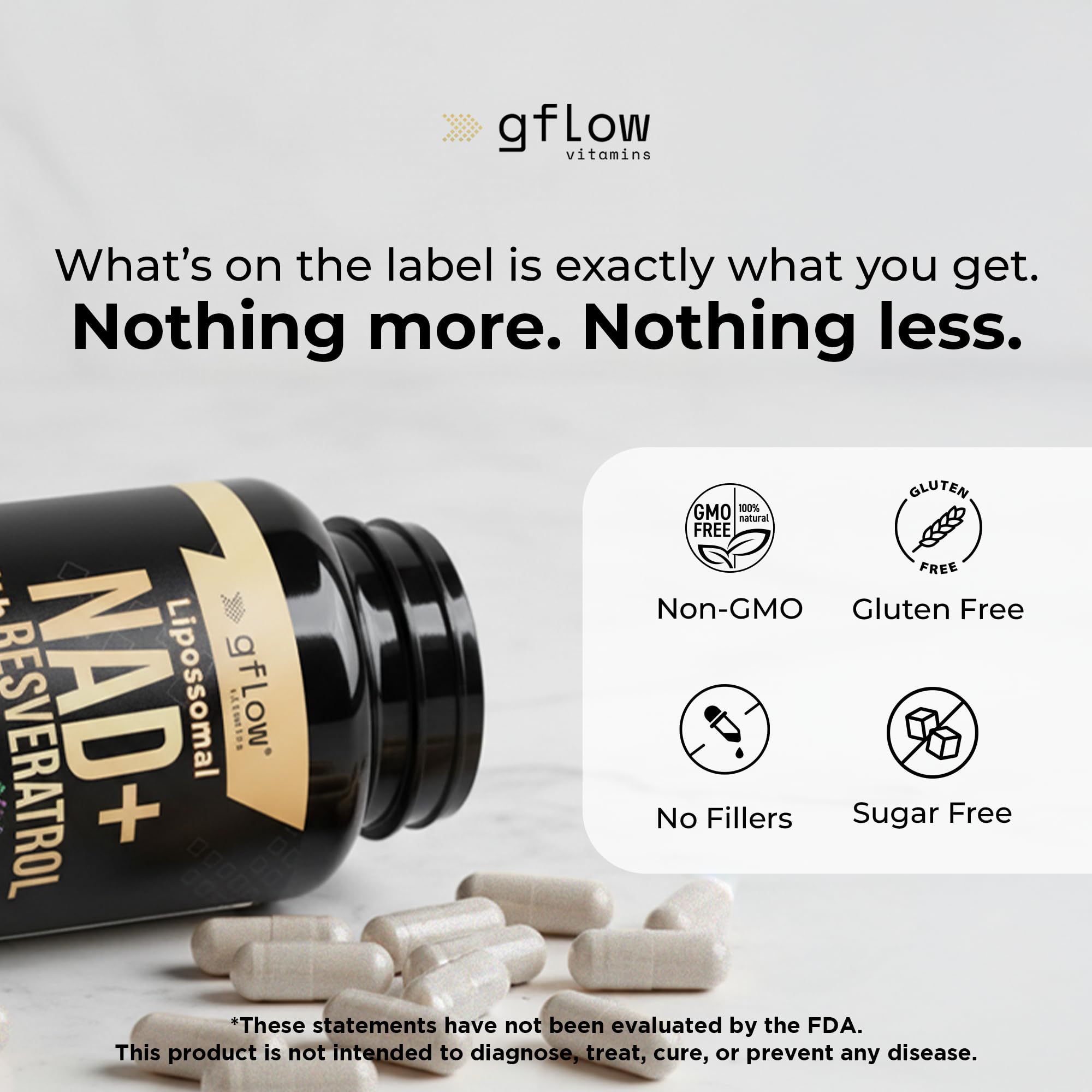 gflow vitamins Liposomal NAD+ with Trans-Resveratrol lifestyle scene