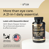 gflow vitamins Lutein Eye Supplement capsules close-up