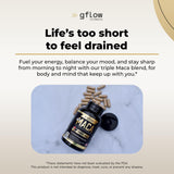 gflow vitamins Maca Root Capsules 1500mg with a measuring spoon