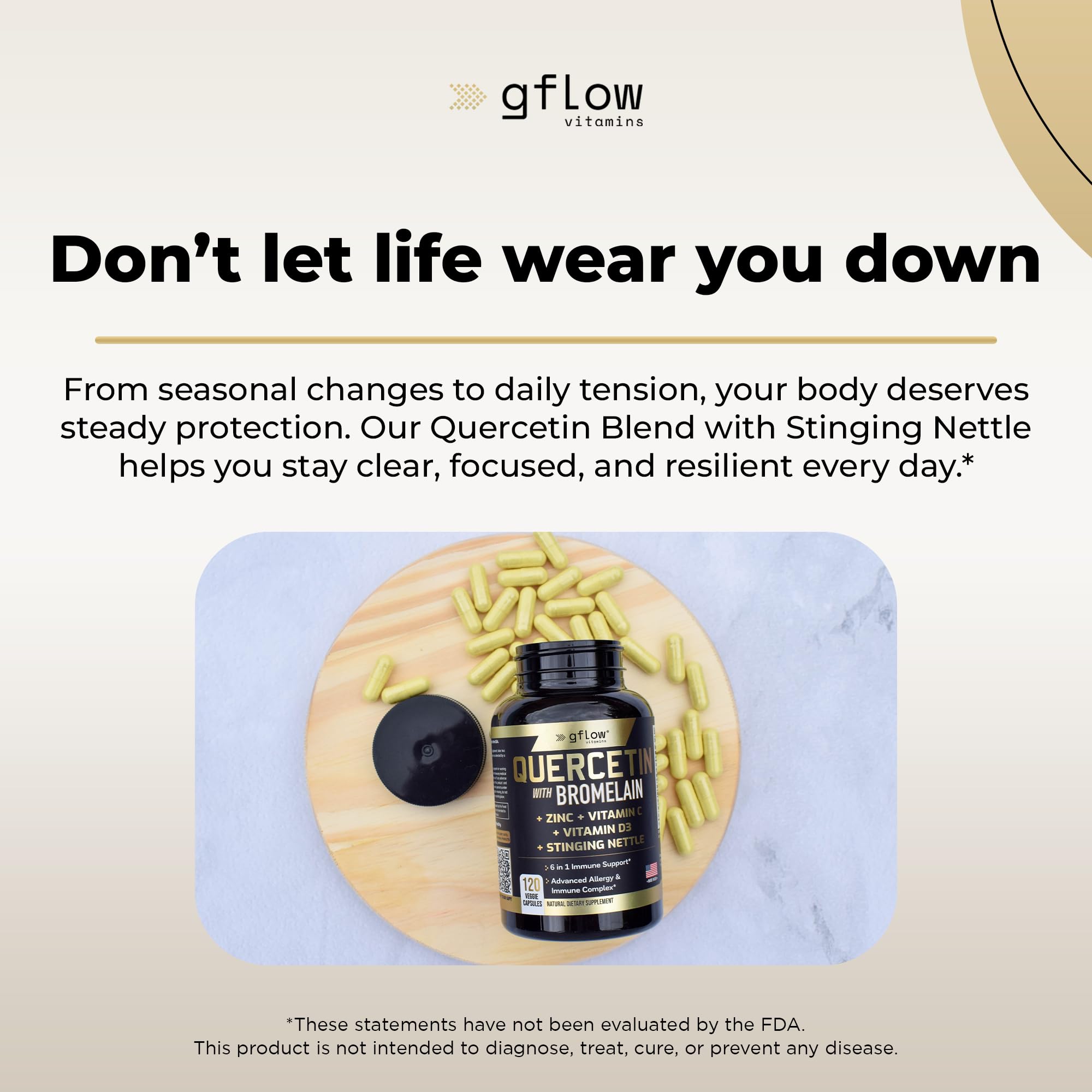 gflow vitamins Quercetin Bromelain Capsules ingredients list