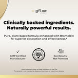 gflow vitamins Quercetin Bromelain Capsules on a wooden table