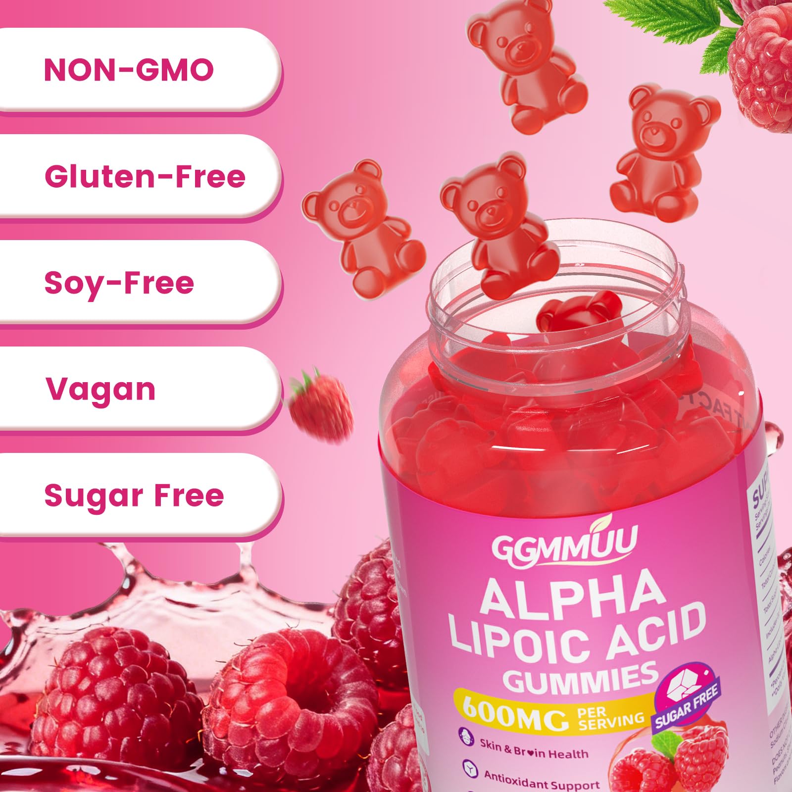 GGMMUU Alpha Lipoic Acid Gummies in a hand