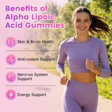 GGMMUU Alpha Lipoic Acid Gummies raspberry flavour close-up
