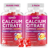 GGMMUU Calcium Citrate Gummies front view with raspberry flavour