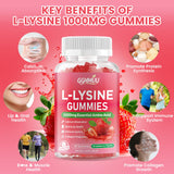 GGMMUU L-Lysine Gummies with a measuring spoon for dosage