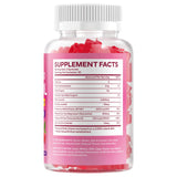 GGMMUU Myo-Inositol & D-Chiro Gummies displayed with a glass of water