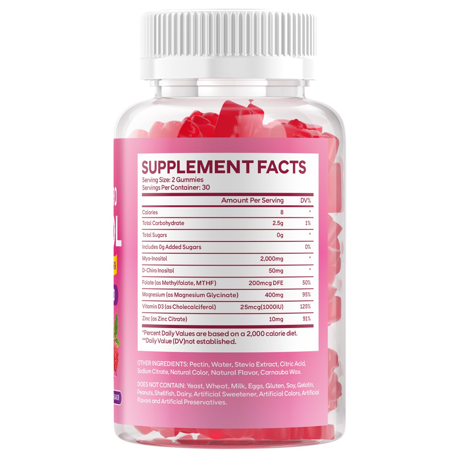GGMMUU Myo-Inositol & D-Chiro Gummies with a measuring spoon