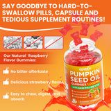 GGMMUU Pumpkin Seed Oil & Saw Palmetto Gummies on a table