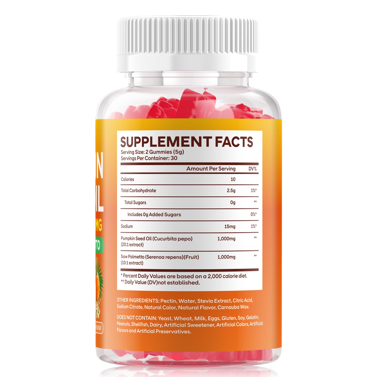 GGMMUU Pumpkin Seed Oil & Saw Palmetto Gummies open bottle