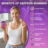 GGMMUU Saffron Gummies side view showing ingredient list