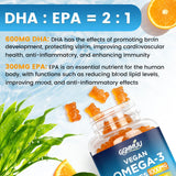 GGMMUU Vegan Omega 3 Gummies 1000mg gummies on a plate
