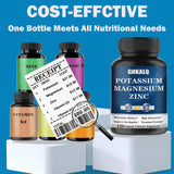 GHKALQ Potassium Magnesium Zinc Supplement nutritional information