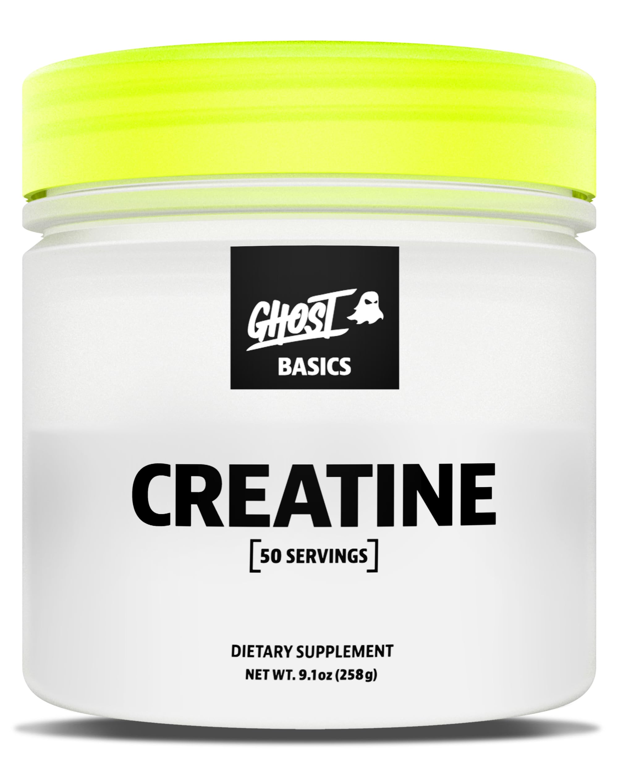 GHOST Basics Creatine Unflavoured Powder 340g front view