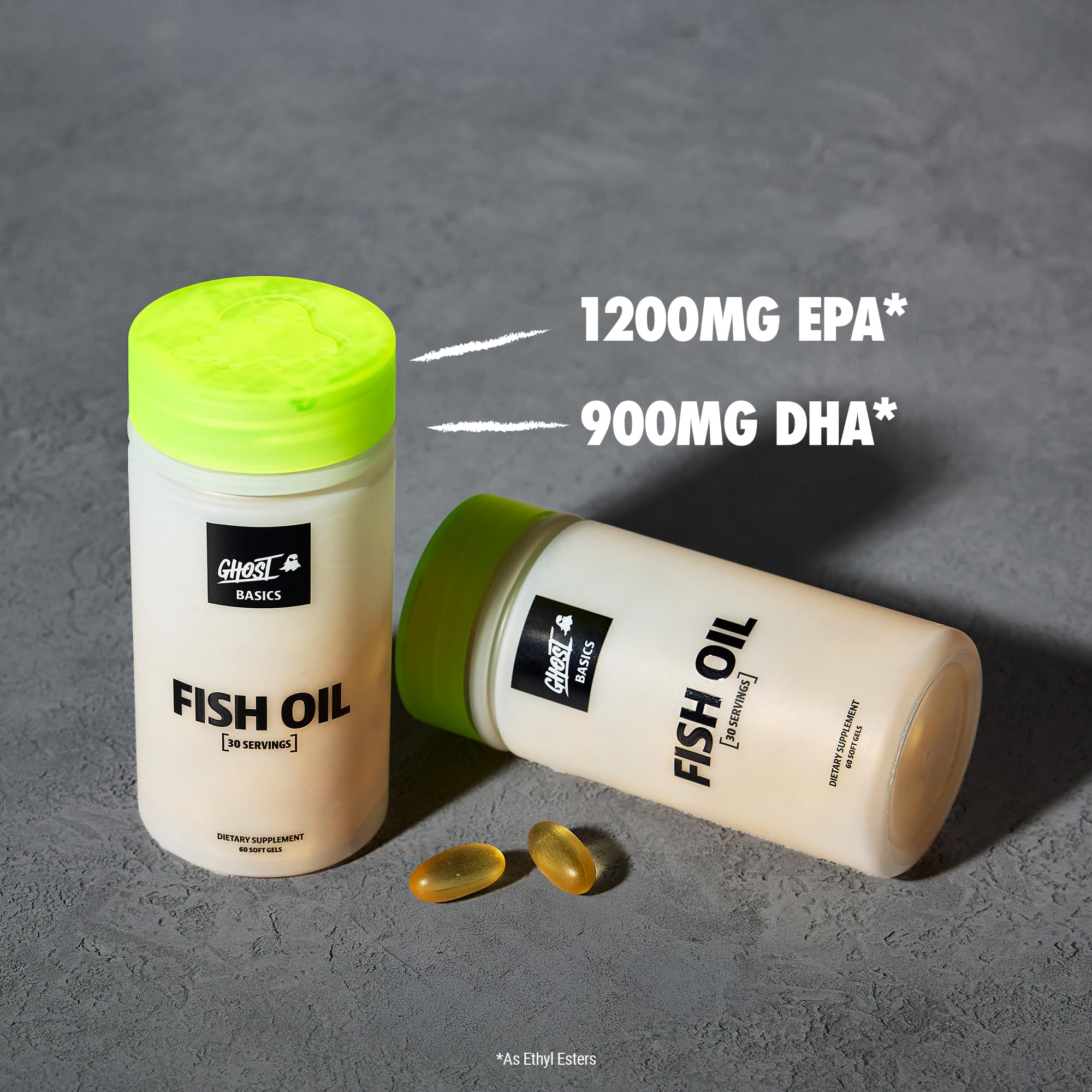 GHOST Basics Fish Oil softgel close-up