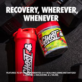 GHOST BCAA Pineapple scoop showing powder