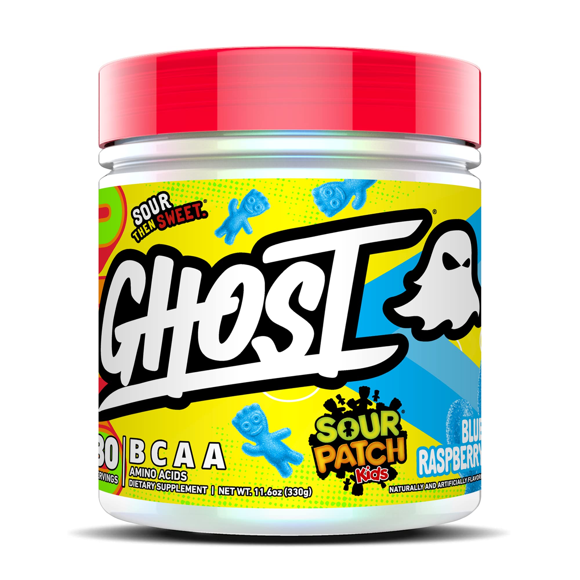 GHOST BCAA Sour Patch Kids Blue Raspberry flavour front view
