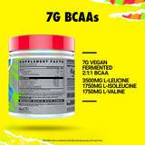 GHOST BCAA Sour Patch Kids Blue Raspberry flavour packaging side view