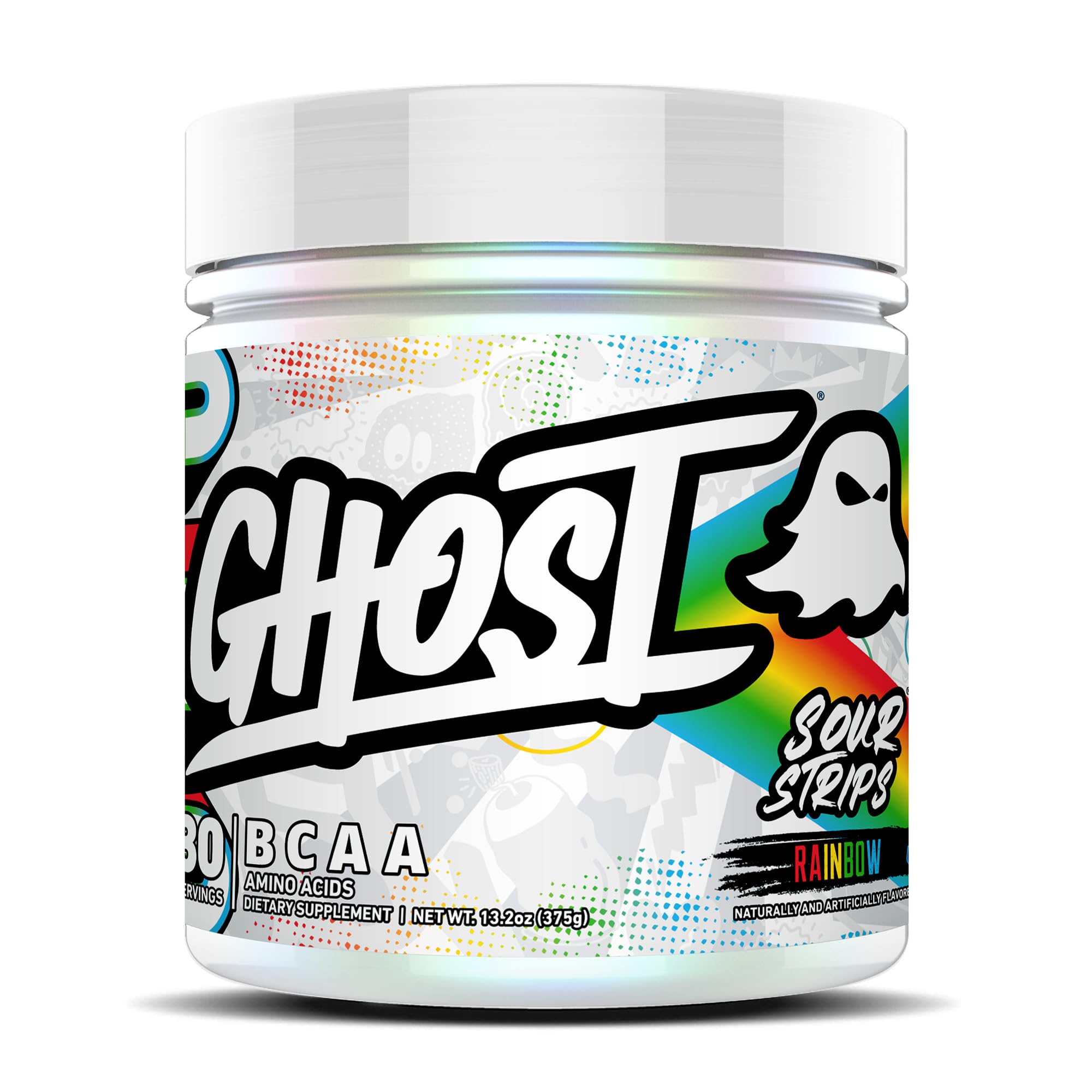 GHOST BCAA Sour Strips Rainbow 426g front view