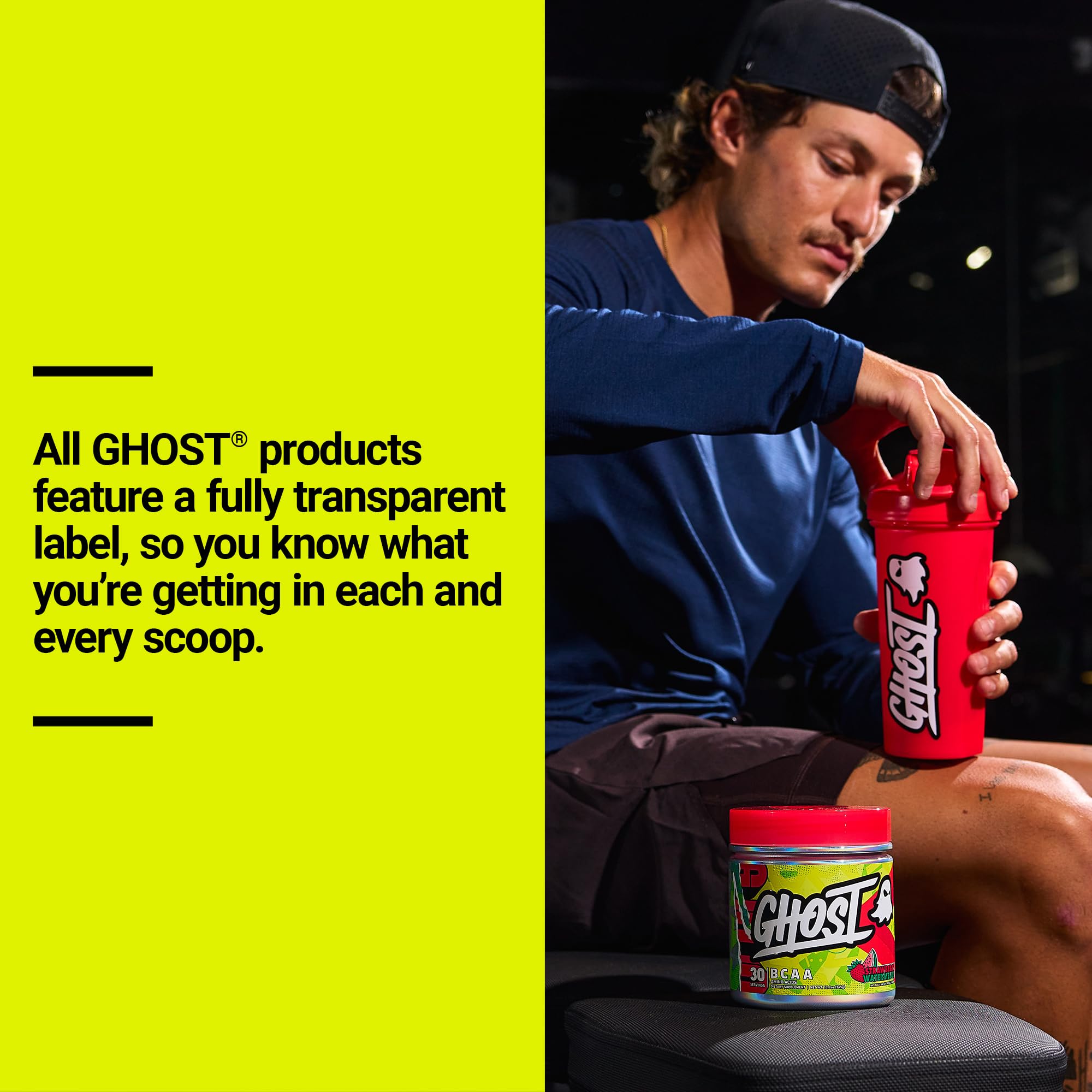 GHOST BCAA Strawberry Watermelon 330g ingredients list