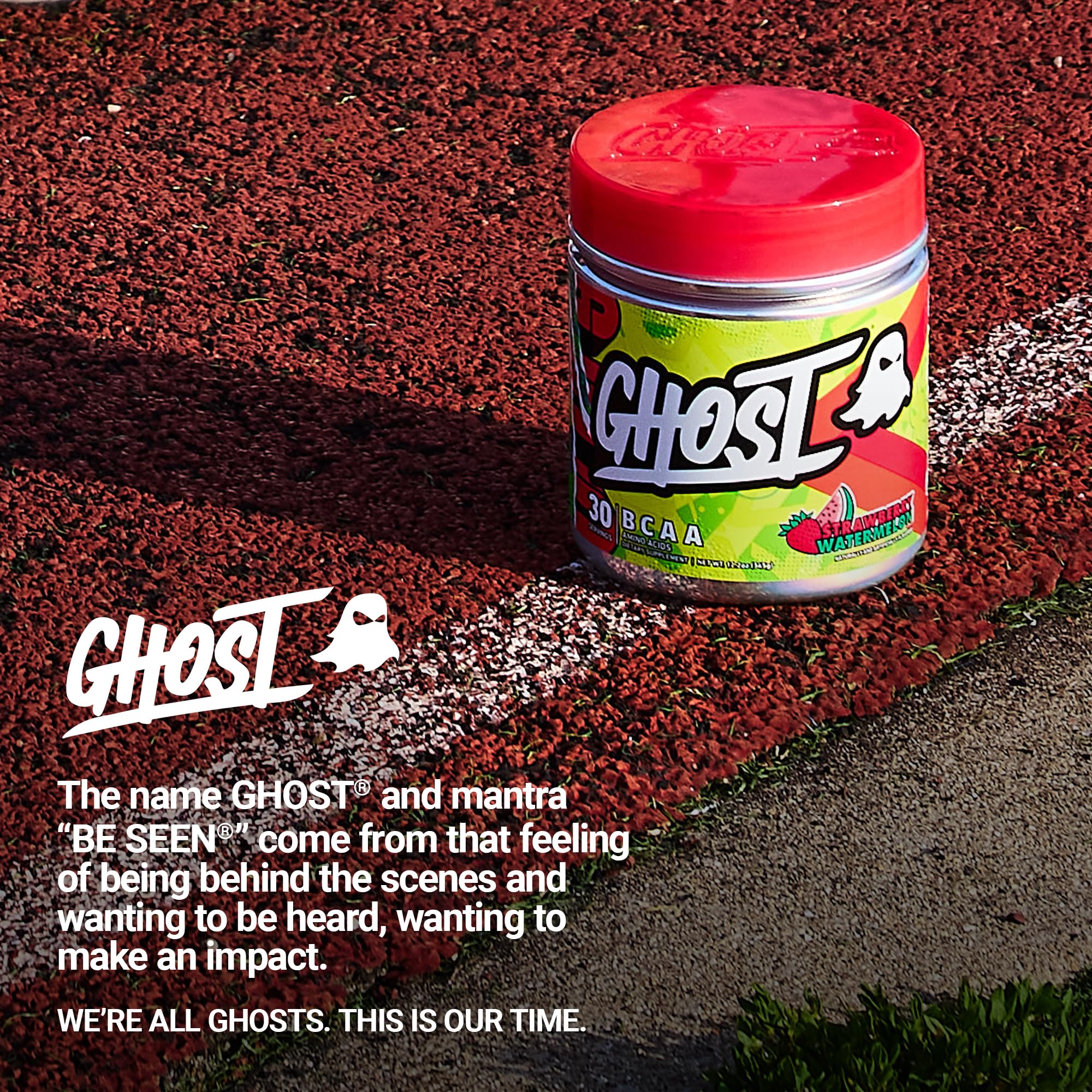 GHOST BCAA Strawberry Watermelon 330g lifestyle scene