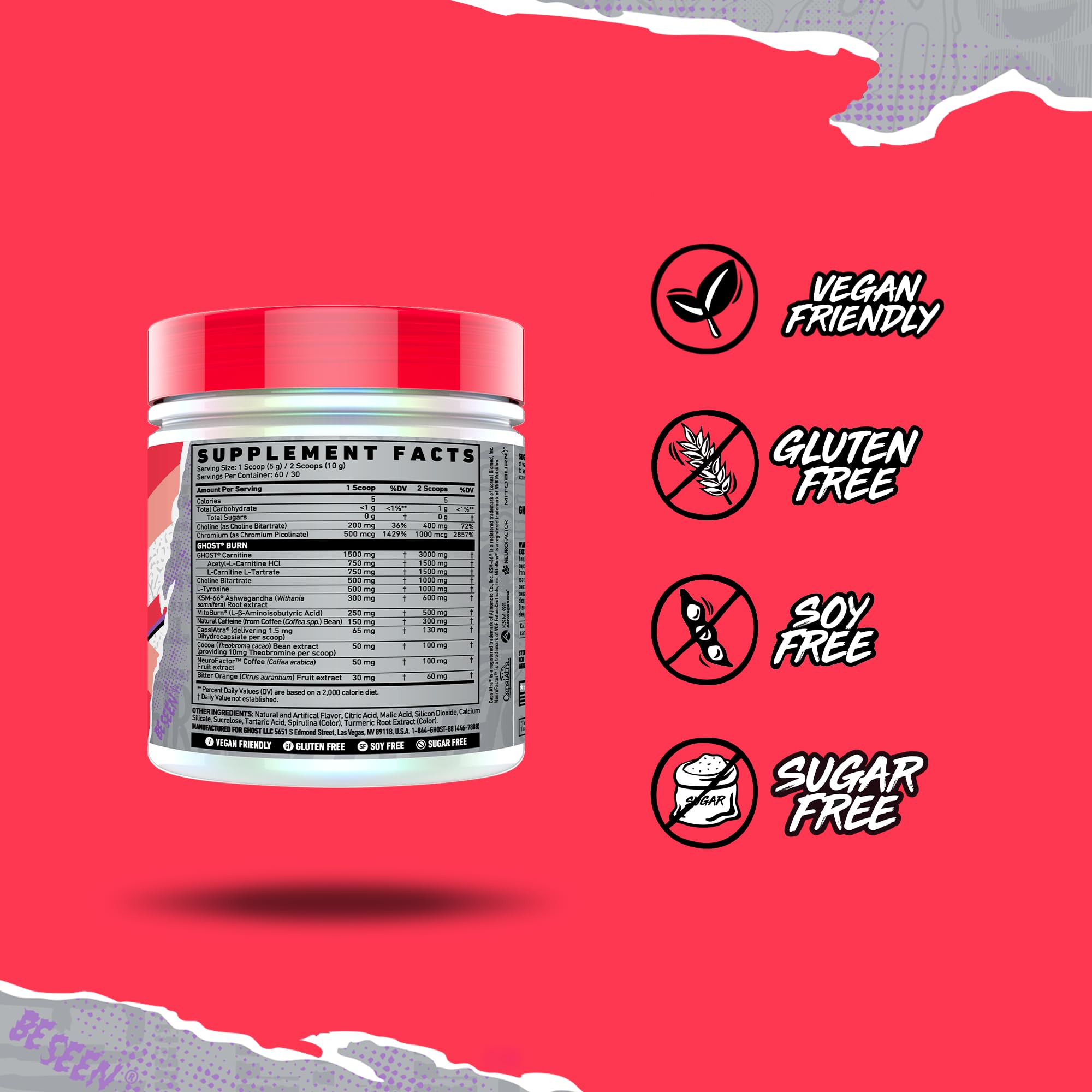 GHOST Burn Thermogenic Fat Burner 301g Guava Berry flavour