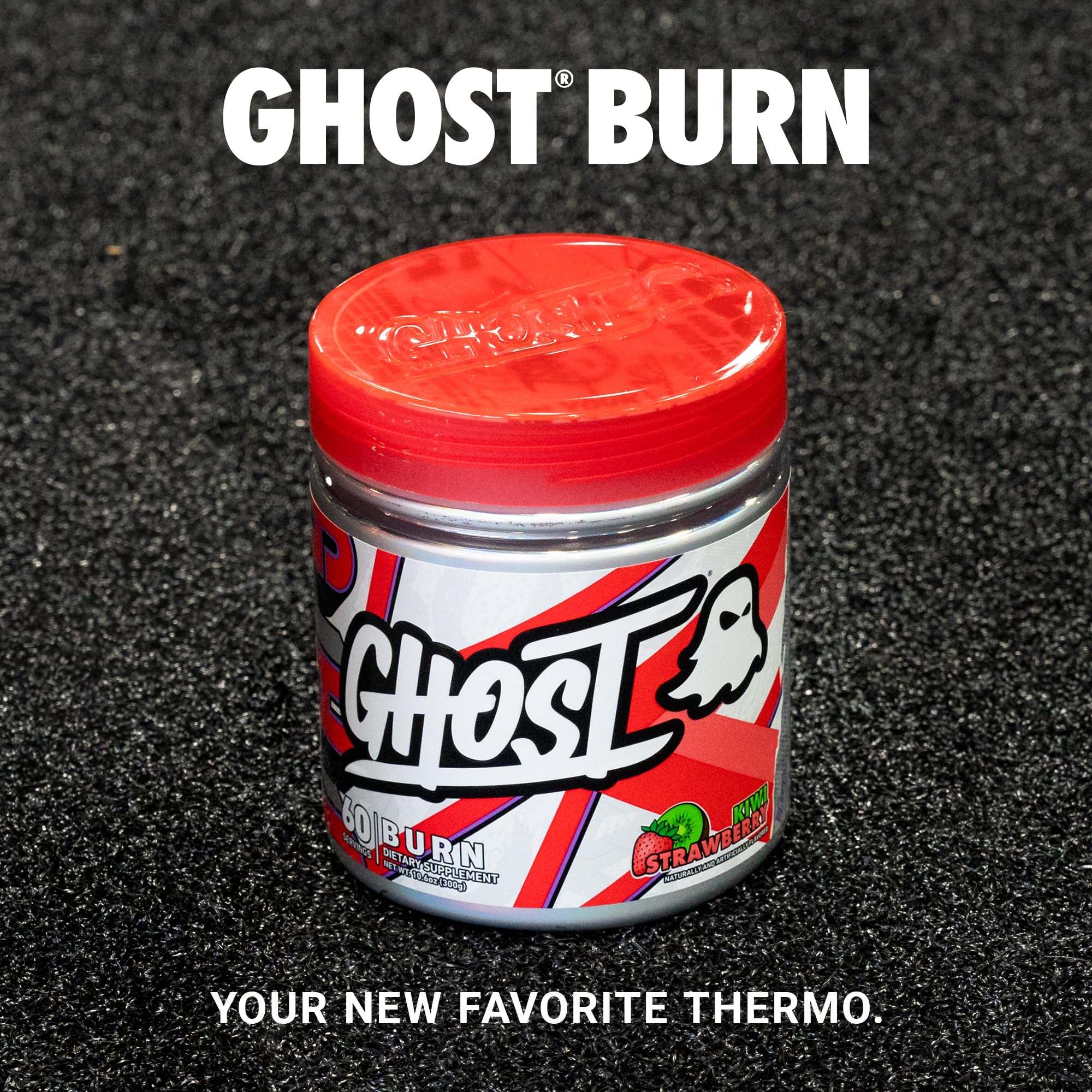 GHOST Burn Thermogenic Fat Burner Kiwi Strawberry back view