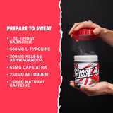 GHOST Burn Thermogenic Fat Burner Kiwi Strawberry side view