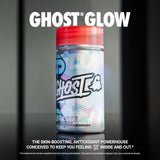 GHOST Glow capsules in a clear bottle