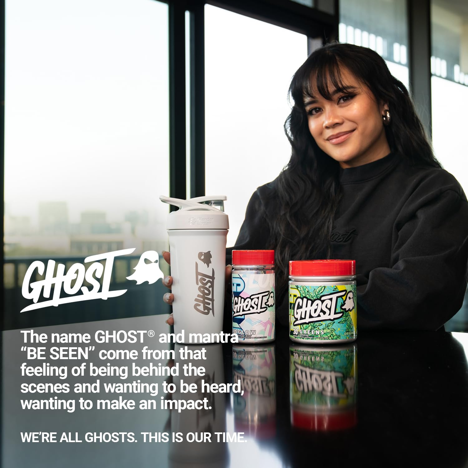 GHOST Glow capsules in a hand for size comparison