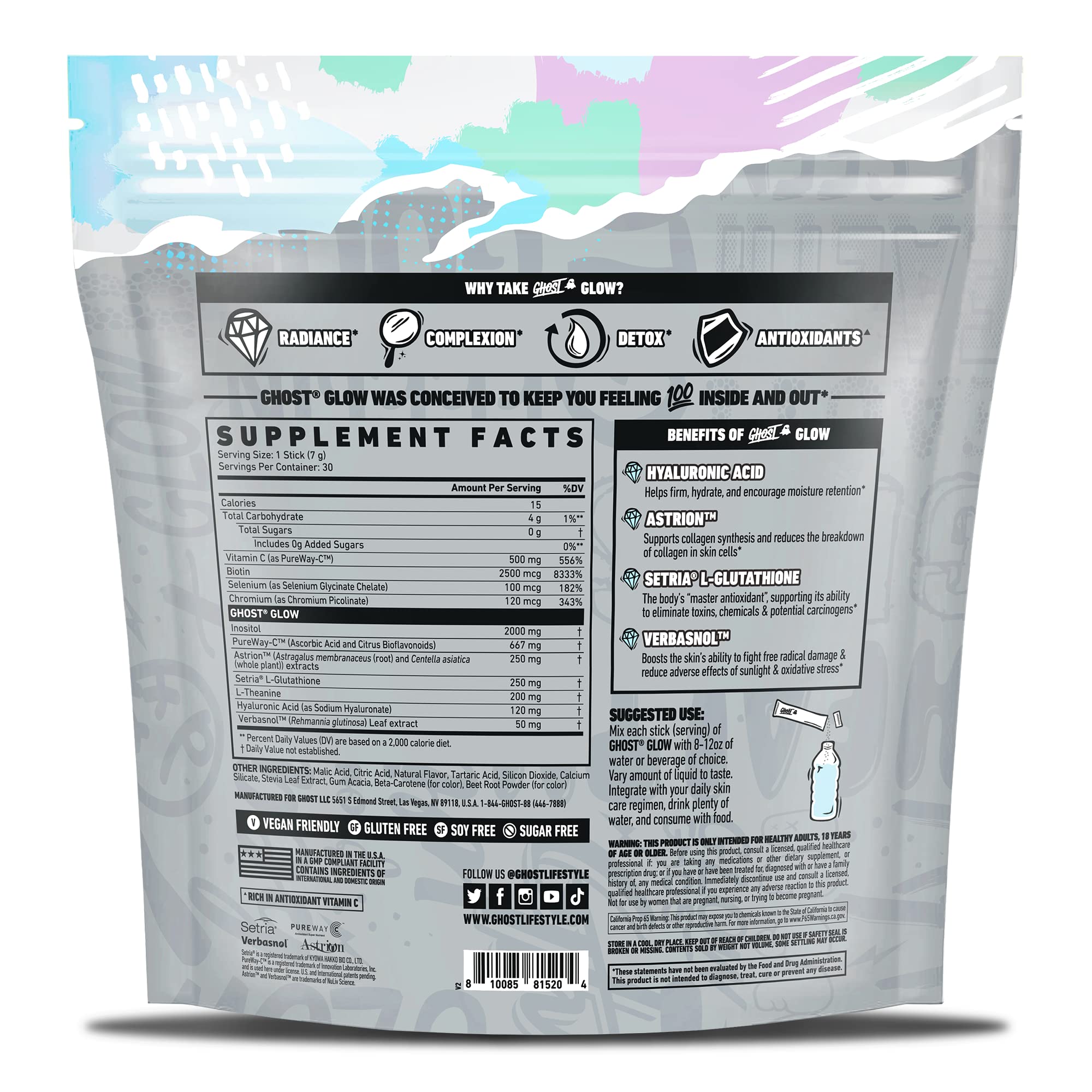 GHOST Glow Hydration Supplement Mango Margarita product display