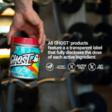 GHOST Intra BCAA Supplement 430g back view showing ingredients
