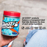 GHOST Intra BCAAs Blue Raspberry container with lid