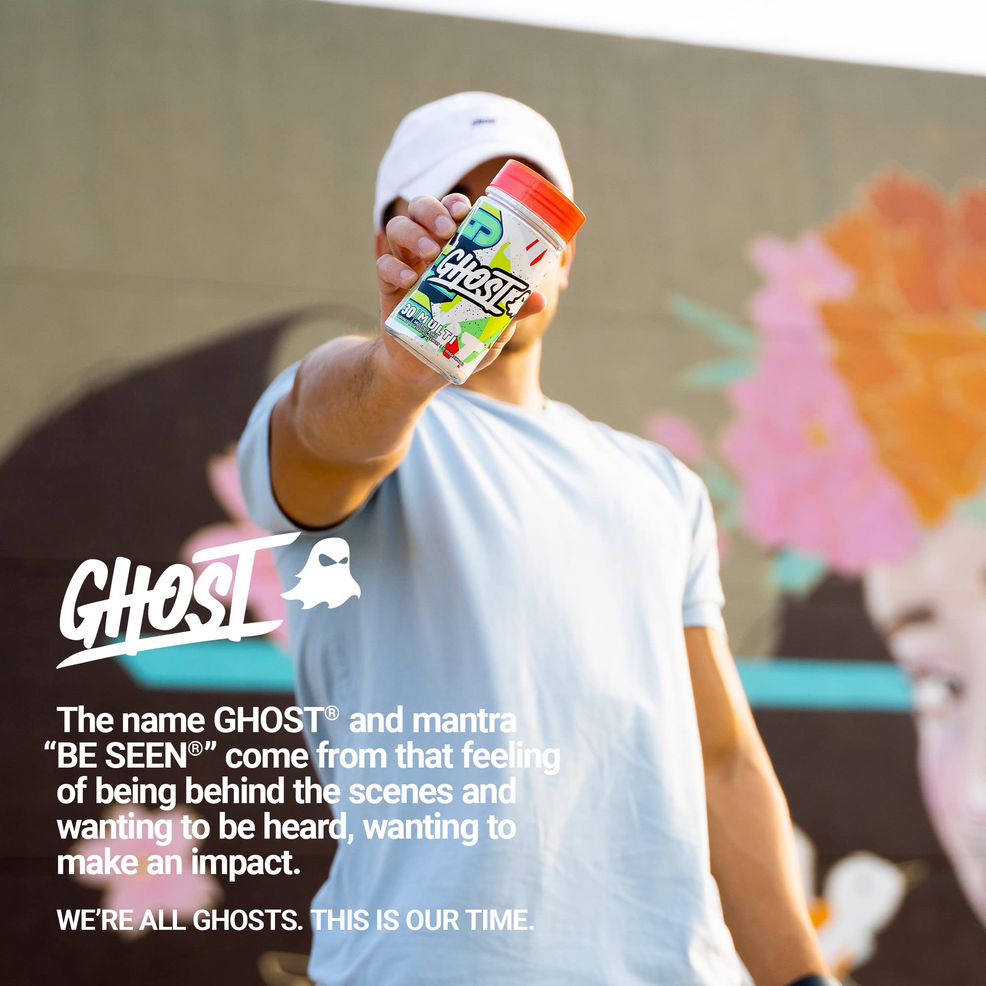 GHOST Multivitamin displayed with lifestyle items