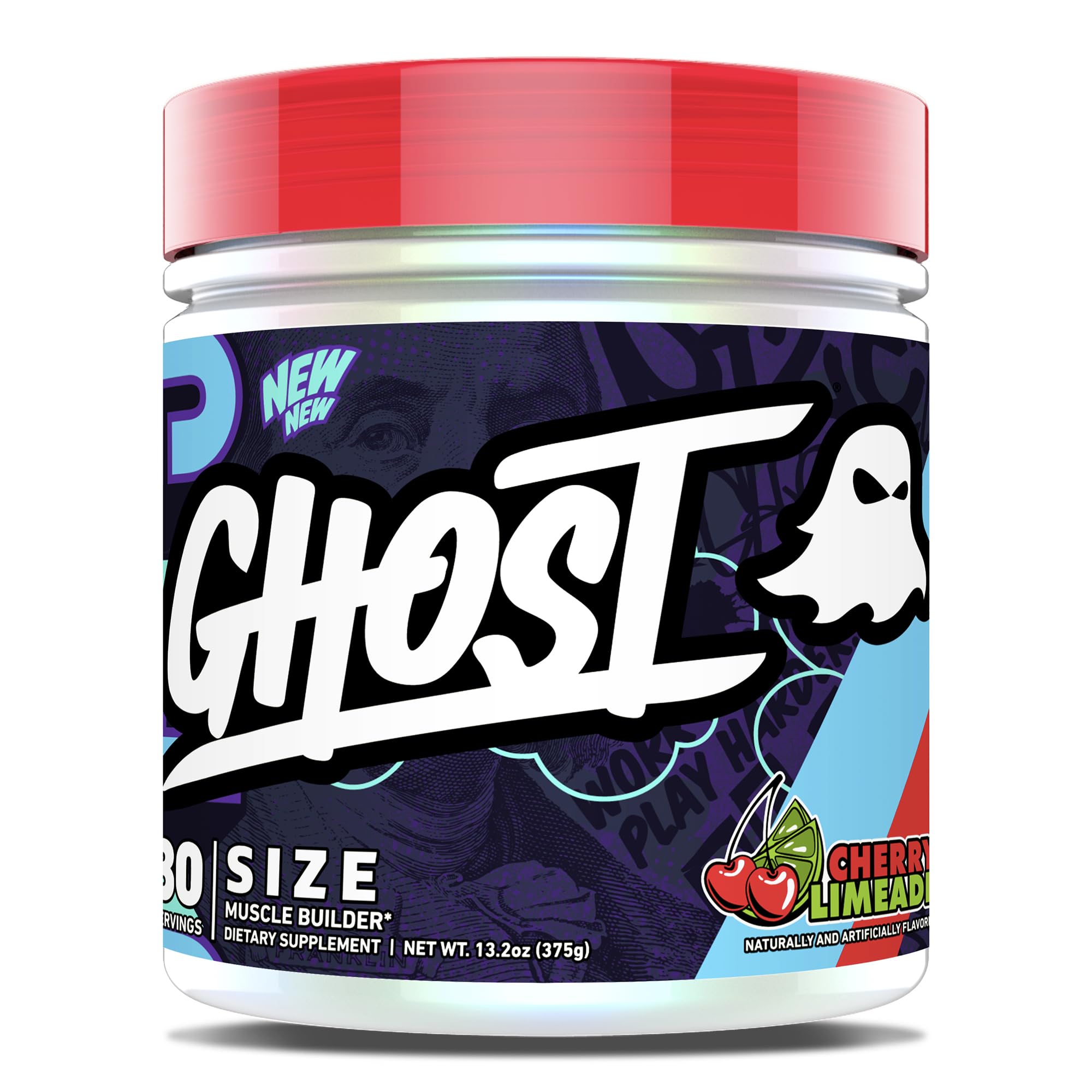 GHOST Size Creatine Powder Cherry Limeade front view