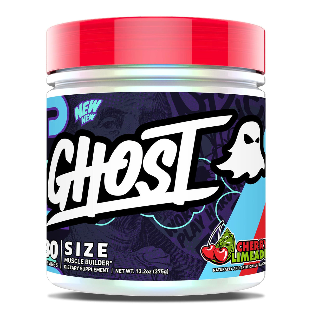 GHOST Size Creatine Powder Cherry Limeade front view