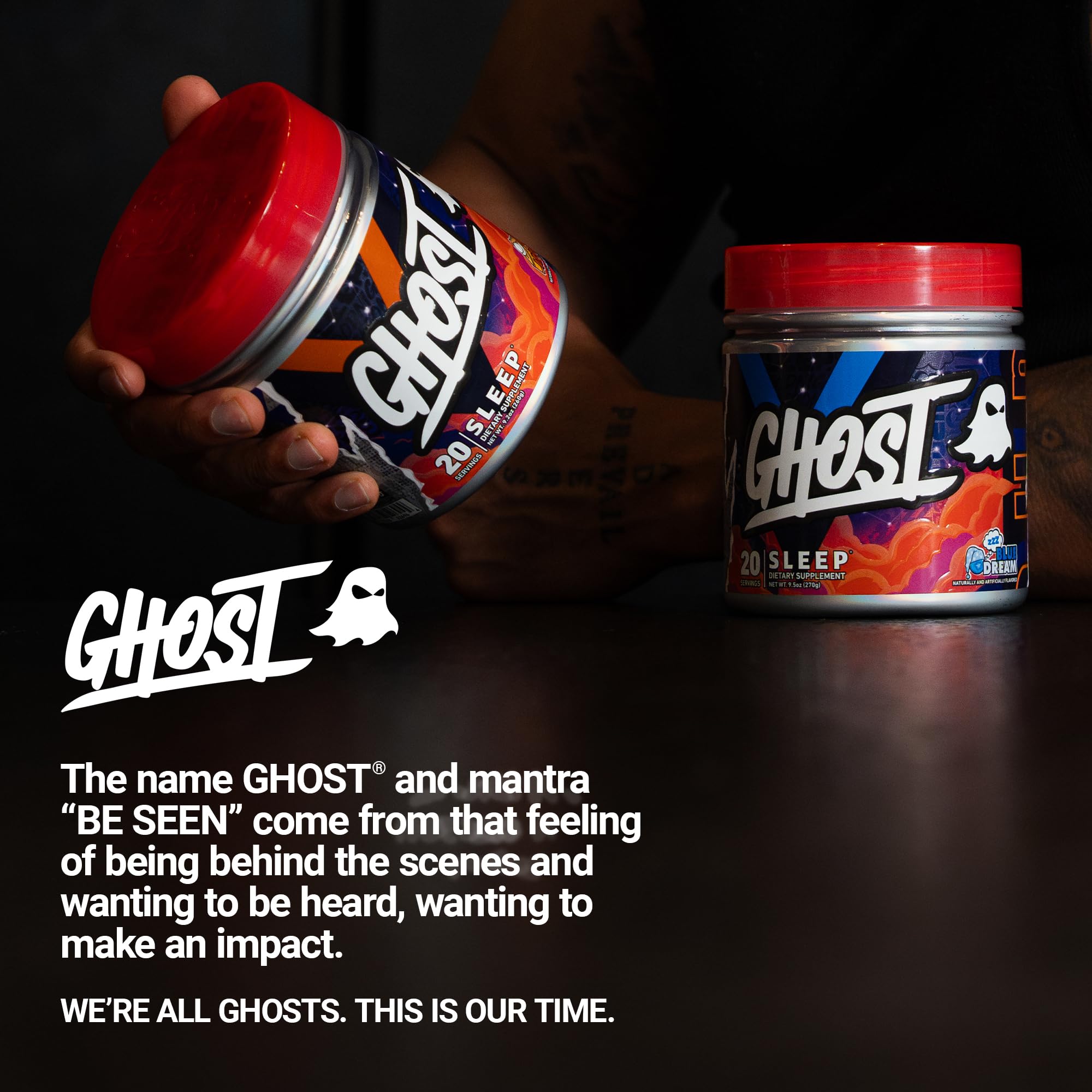 GHOST Sleep Supplement Apple Pie flavor with ingredients list
