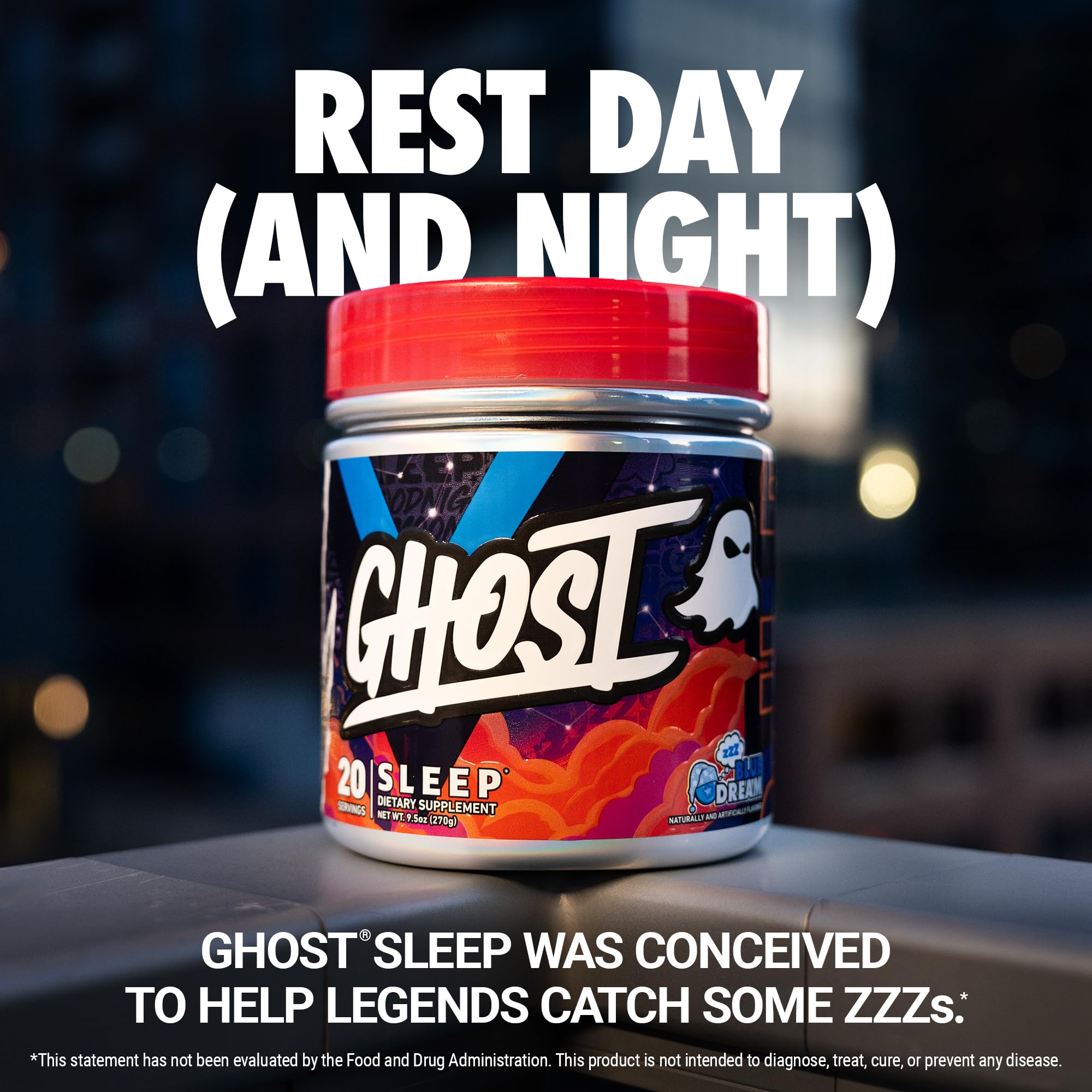 GHOST Sleep Supplement Blue Dream flavour back view