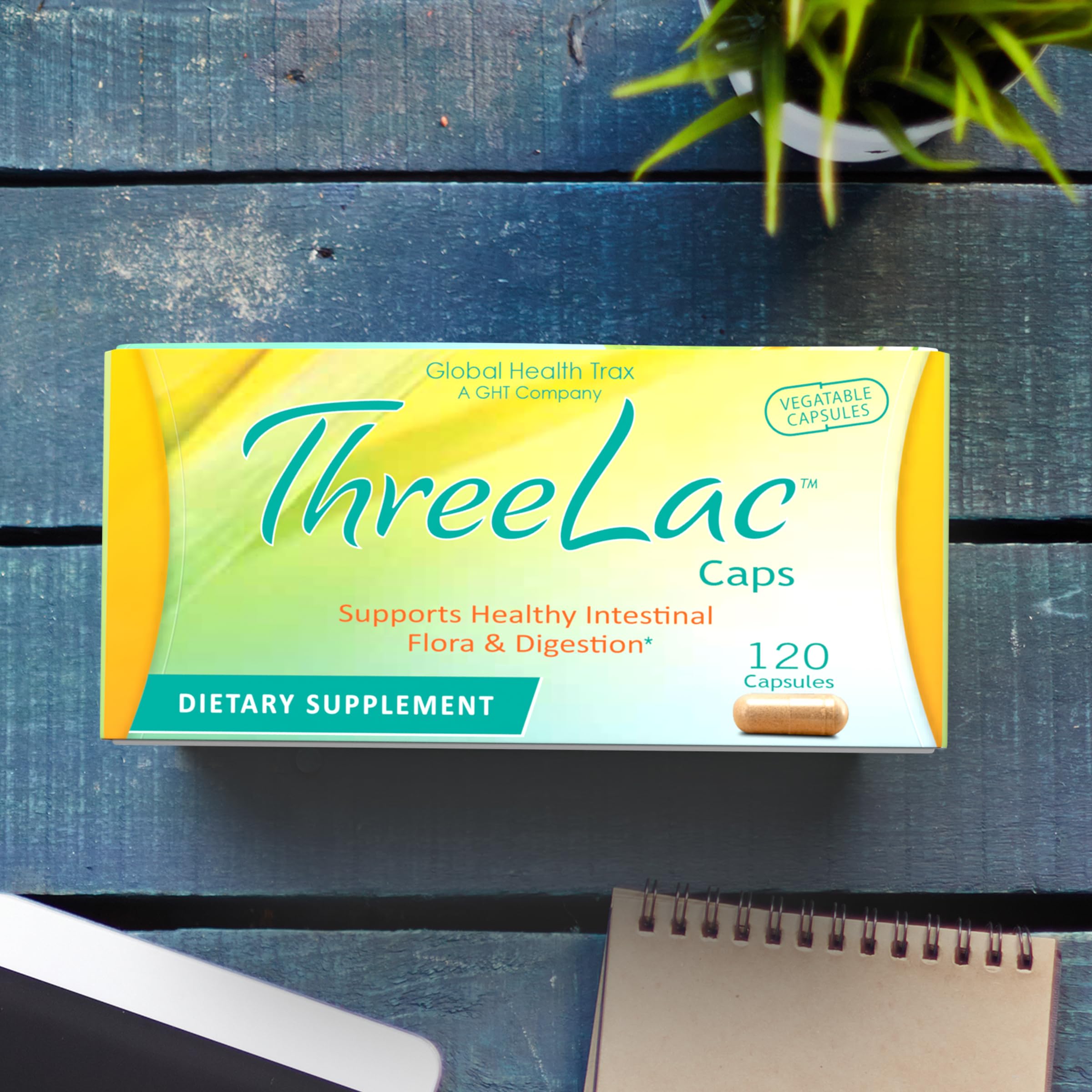 ght Global Health Trax ThreeLac Probiotic Capsules with ingredients list