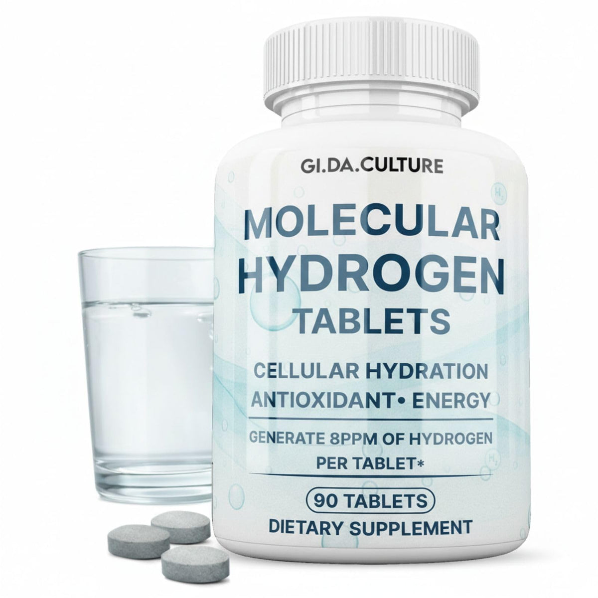 Gi.Da.Culture Molecular Hydrogen Water Tablets front view