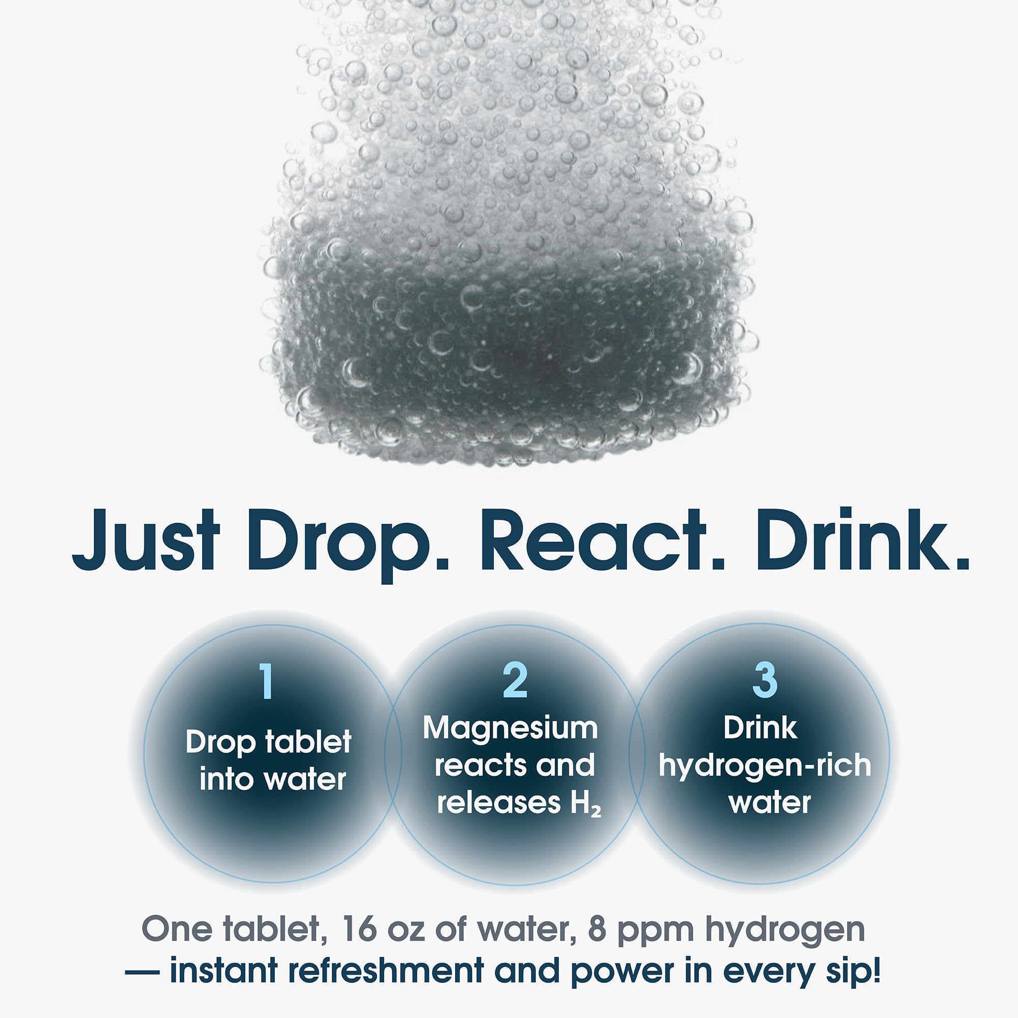 Gi.Da.Culture Molecular Hydrogen Water Tablets with glass of water