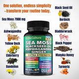 Gi.Da.Culture Sea Moss Capsules side view showing ingredients